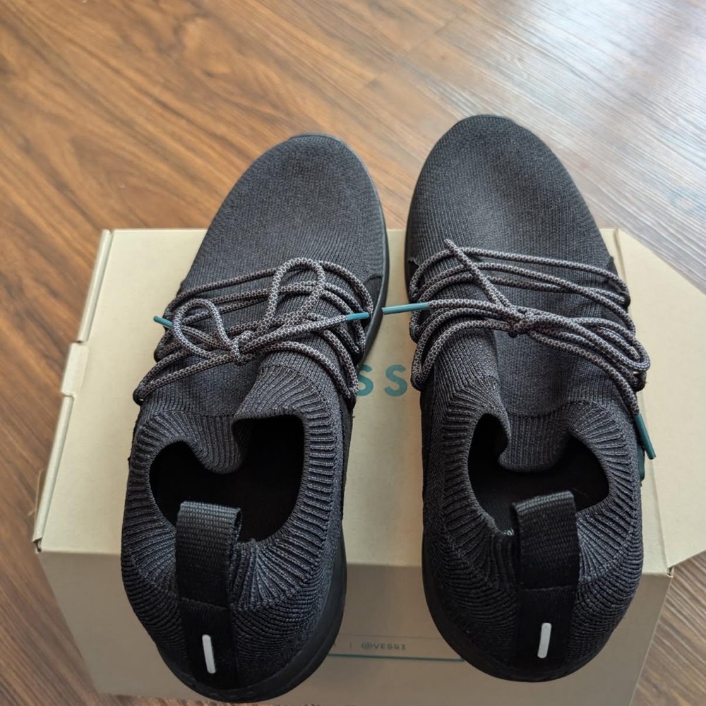 Vessi Men's Black Knit Sneakers